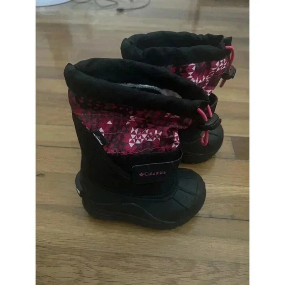 ColumbiaToddler Girls Powderbug PlusII Print Waterproof Winter Snow Boots Size 7 - Picture 2 of 7